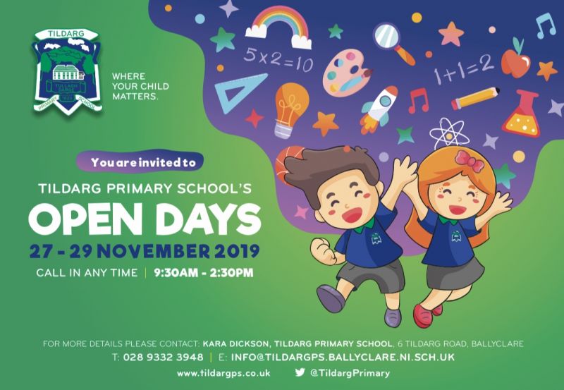 Open Days for all new and prospective parents